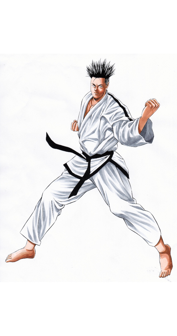 Japanese manga martial arts character artwork represented by CATACI